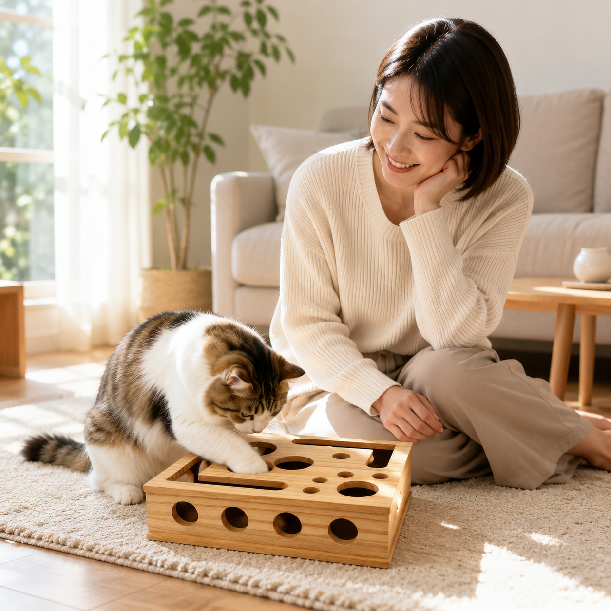 爪やすり付きキャット知育ボックス