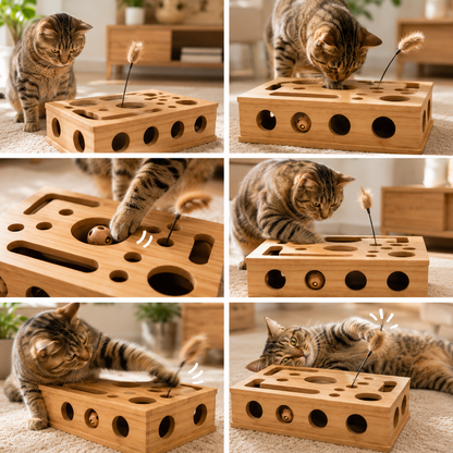 爪やすり付きキャット知育ボックス